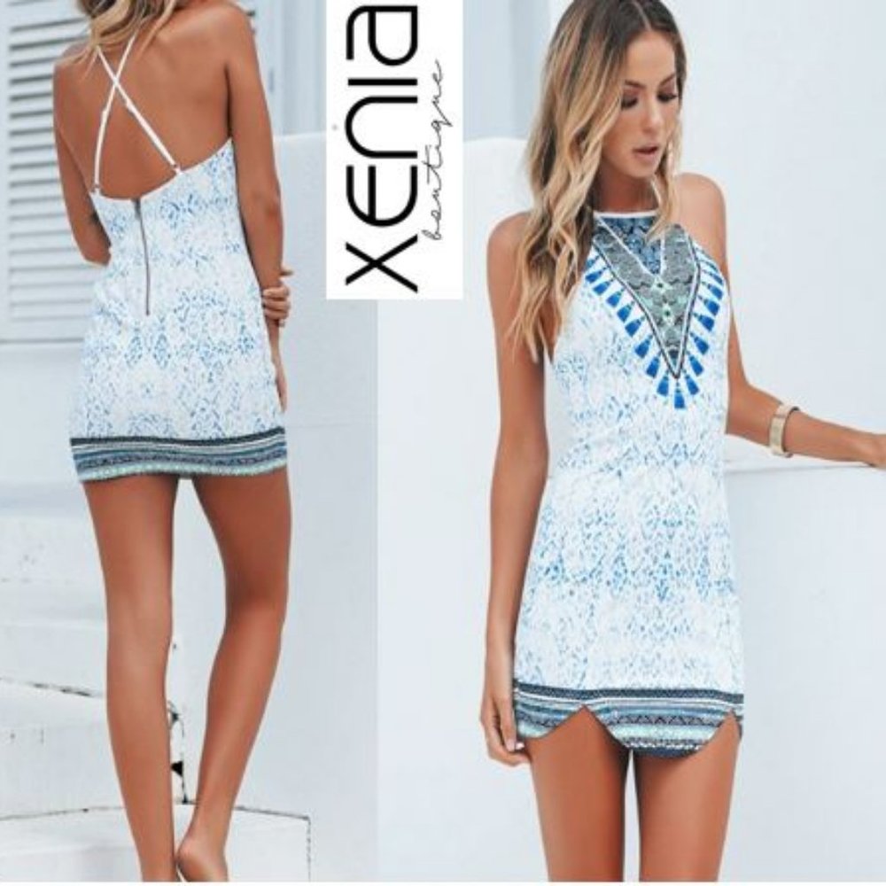 Xenia Boutique Adorned dress, soft fabric